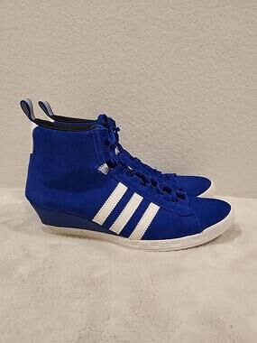 Adidas Originals Round-It hidden heel Wedge Sneakers Womens 7.5 Royal Blue White